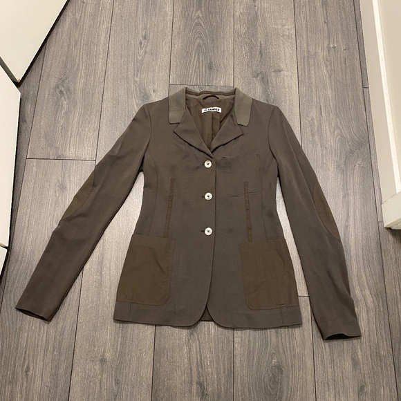 Jil Sander Brown Casual Blaze Size 2/4 - Picture 1 of 12